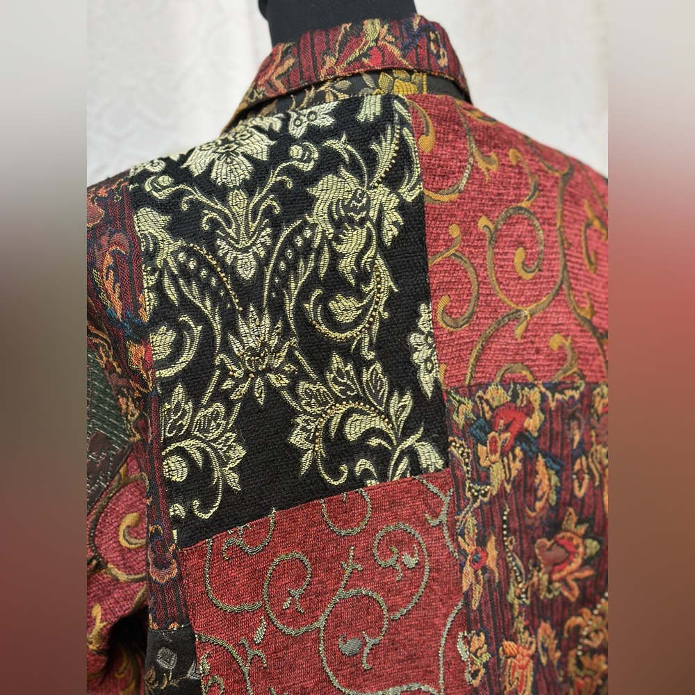 Chico's Multicolor Embroidered Patchwork Jacket (… - image 8